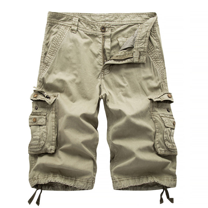 Herren cargoshorts med multifunktionella fickor och elastisk midja Mirla-Eva Jonsson