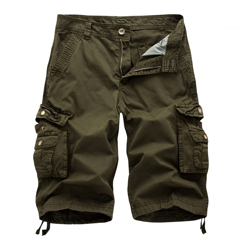 Herren cargoshorts med multifunktionella fickor och elastisk midja Mirla-Eva Jonsson