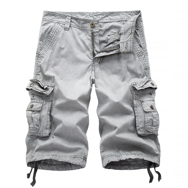 Herren cargoshorts med multifunktionella fickor och elastisk midja Mirla-Eva Jonsson