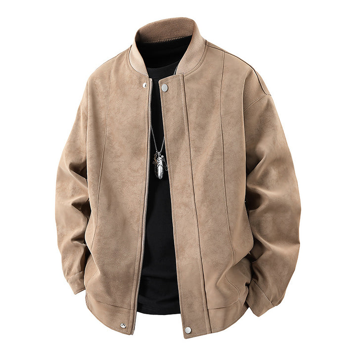 Herren casual bomber jacket in högkvalitativt konstläder Mirla-Eva Jonsson