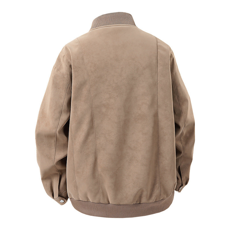 Herren casual bomber jacket in högkvalitativt konstläder Mirla-Eva Jonsson