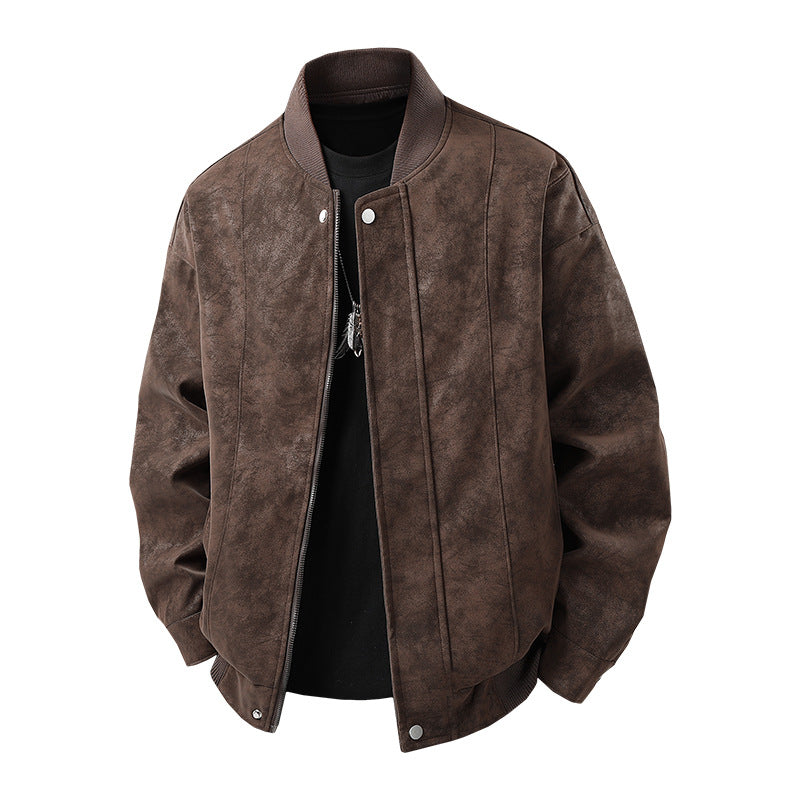 Herren casual bomber jacket in högkvalitativt konstläder Mirla-Eva Jonsson
