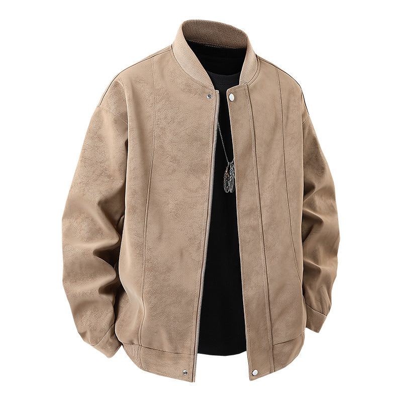 Herren casual bomber jacket in högkvalitativt konstläder Mirla-Eva Jonsson