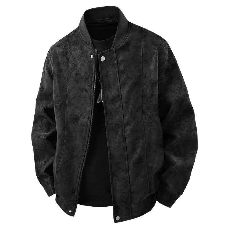 Herren casual bomber jacket in högkvalitativt konstläder Mirla-Eva Jonsson