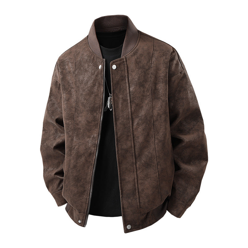 Herren casual bomber jacket in högkvalitativt konstläder Mirla-Eva Jonsson
