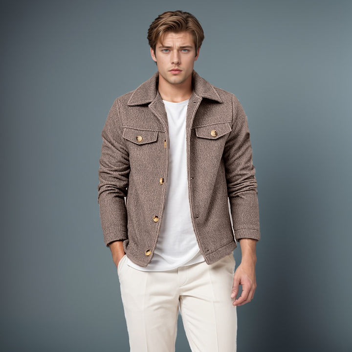 Herren casual fleece jacket with textured lining Mirla-Eva Jonsson