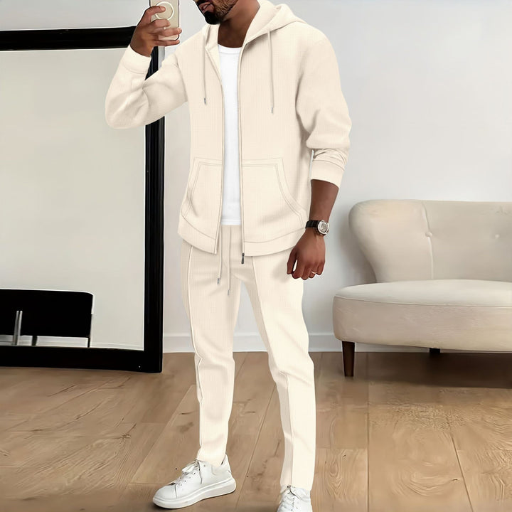 Herren casual hoodie och joggingdräkt med tidlös dragkedja Eva Jonsson-Eva Jonsson