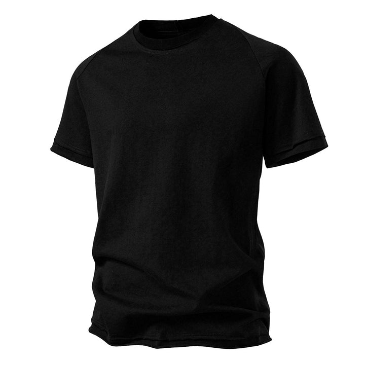 Herren casual kortärmad t-shirt med moderiktig skärning och andningsbar bomull Mirla-Eva Jonsson