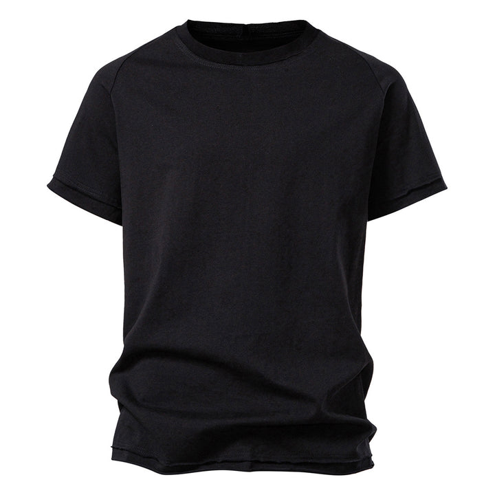 Herren casual kortärmad t-shirt med moderiktig skärning och andningsbar bomull Mirla-Eva Jonsson