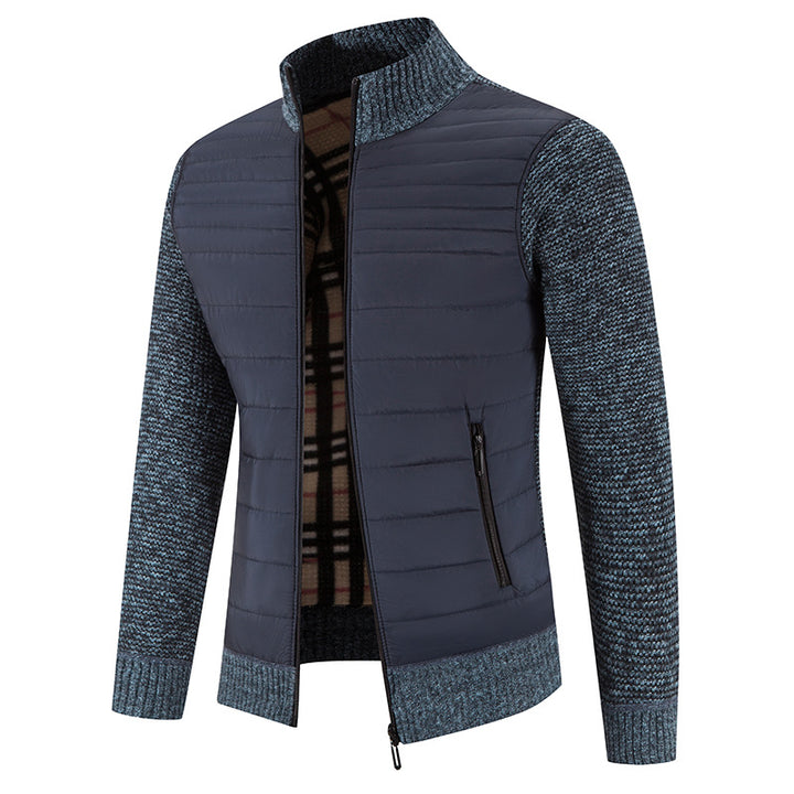 Herren casual quilted jacket with knitted sleeves Mirla-Eva Jonsson