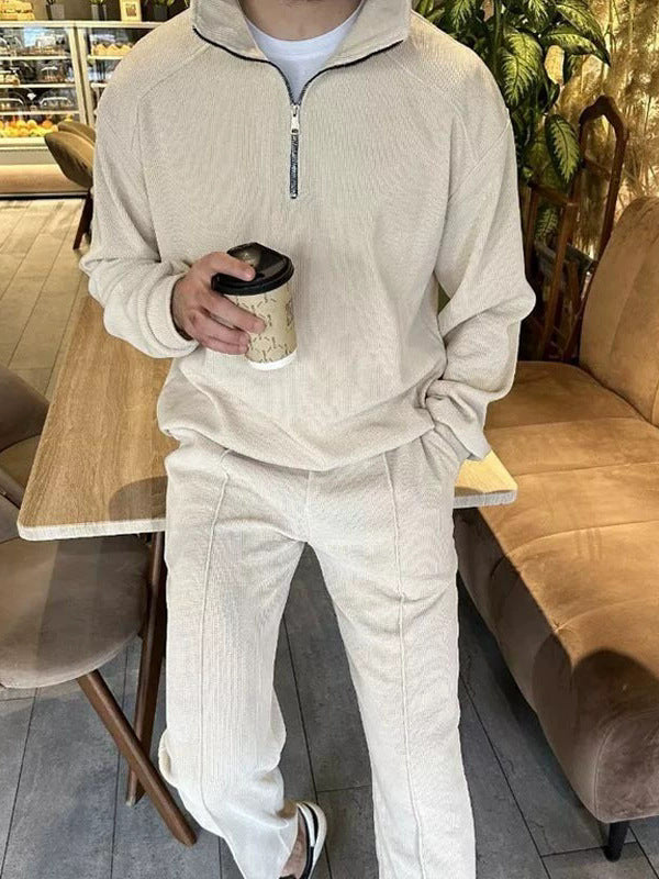 Herren casual zip-up sweater med matchande joggingbyxor Mirla-Eva Jonsson