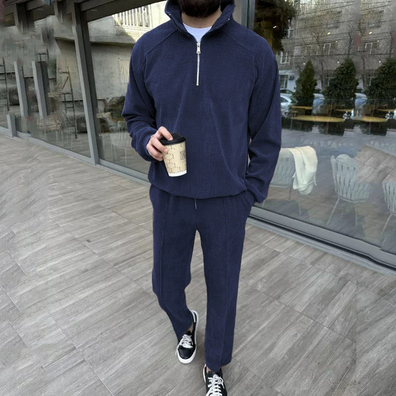 Herren casual zip-up sweater med matchande joggingbyxor Mirla-Eva Jonsson