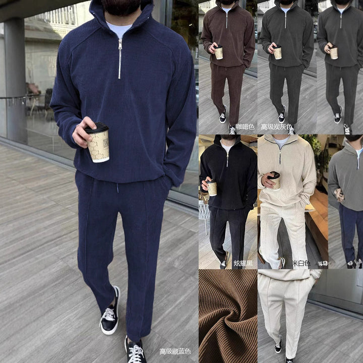 Herren casual zip-up sweater med matchande joggingbyxor Mirla-Eva Jonsson