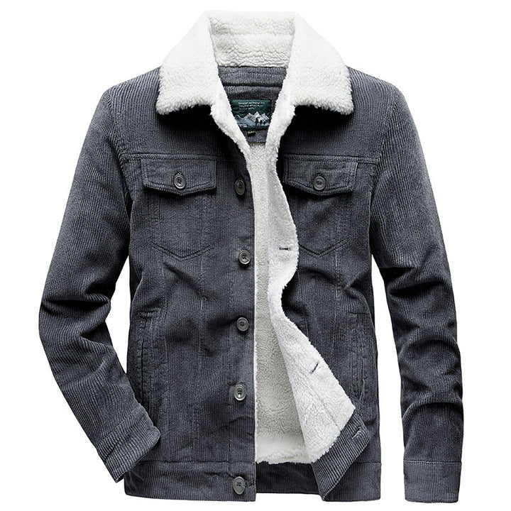 Herren cordjacka med stiligt sherpa-foder Mirla-Eva Jonsson