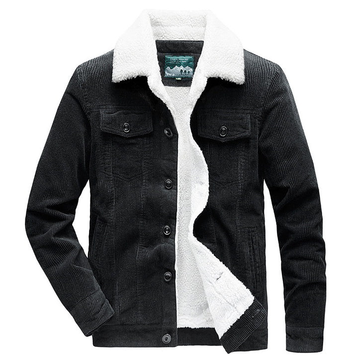 Herren cordjacka med stiligt sherpa-foder Mirla-Eva Jonsson