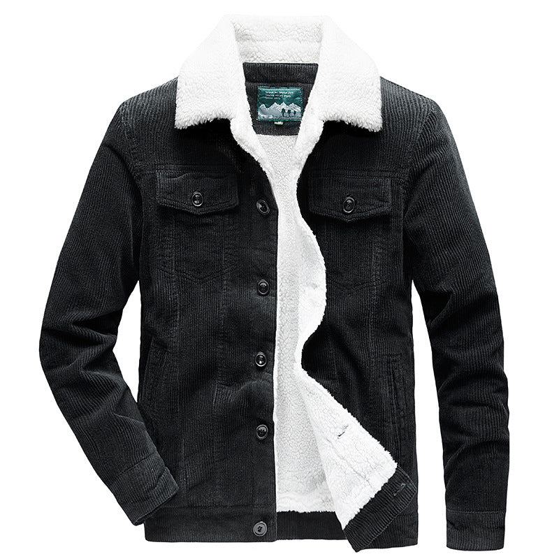 Herren cordjacka med stiligt sherpa-foder Mirla-Eva Jonsson