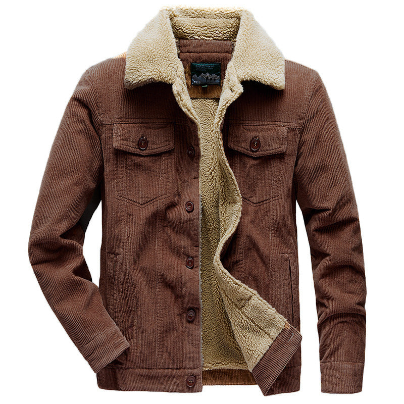 Herren cordjacka med stiligt sherpa-foder Mirla-Eva Jonsson