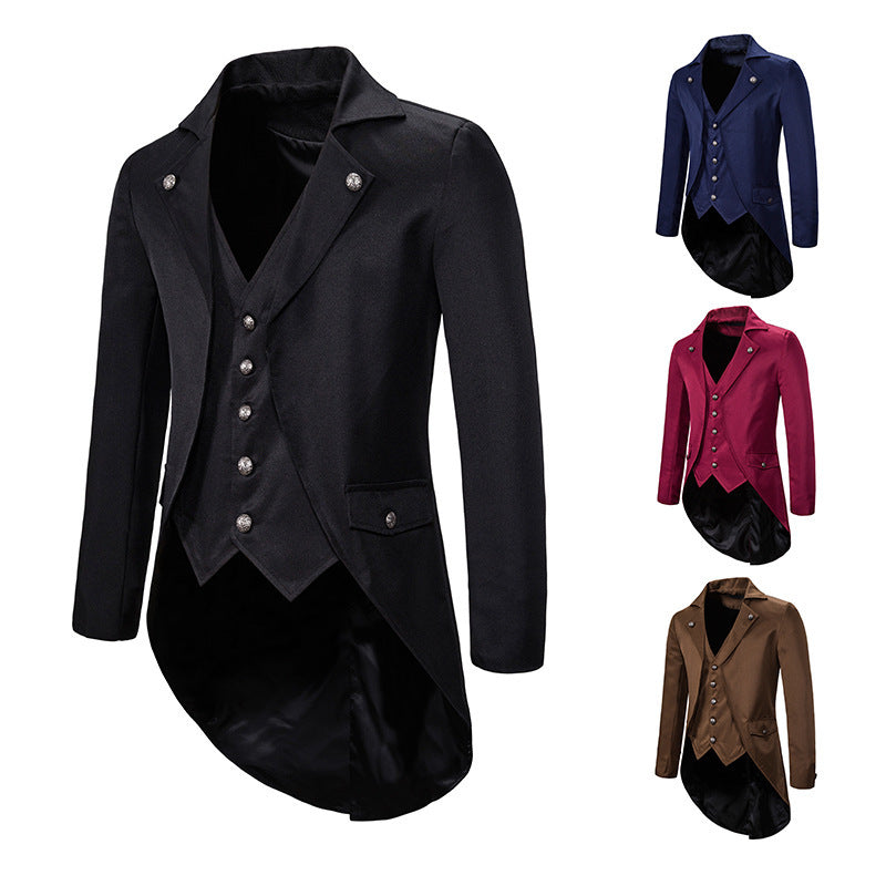 Herren elegant blazer med asymmetrisk snitt och blommönster Mirla-Eva Jonsson