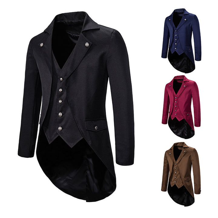 Herren elegant blazer med asymmetrisk snitt och blommönster Mirla-Eva Jonsson