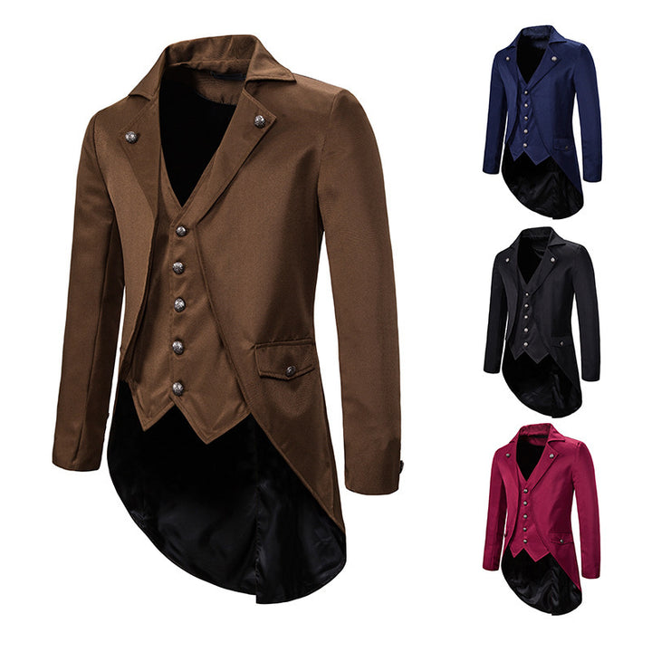 Herren elegant blazer med asymmetrisk snitt och blommönster Mirla-Eva Jonsson