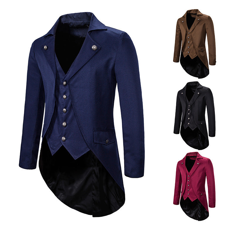 Herren elegant blazer med asymmetrisk snitt och blommönster Mirla-Eva Jonsson