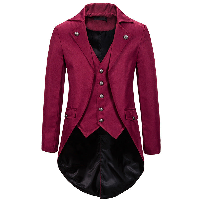 Herren elegant blazer med asymmetrisk snitt och blommönster Mirla-Eva Jonsson