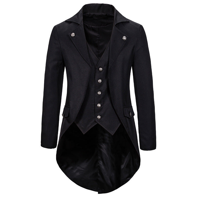 Herren elegant blazer med asymmetrisk snitt och blommönster Mirla-Eva Jonsson