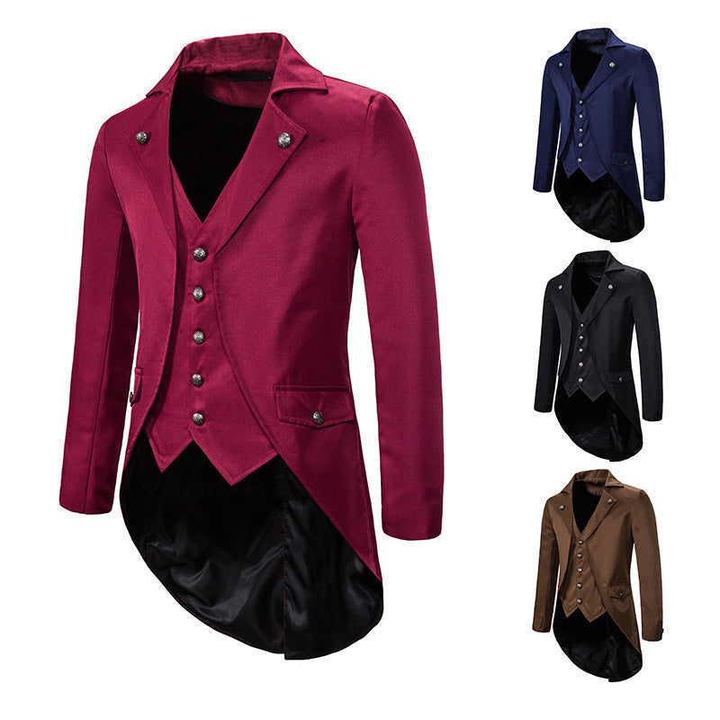 Herren elegant blazer med asymmetrisk snitt och blommönster Mirla-Eva Jonsson
