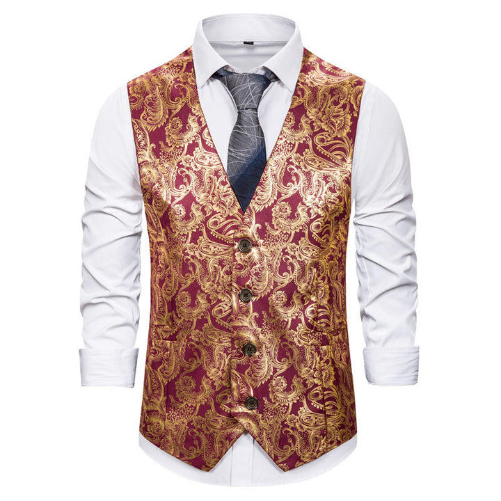 Herren elegant brokad-väst i lyxig design Eva Jonsson-Eva Jonsson