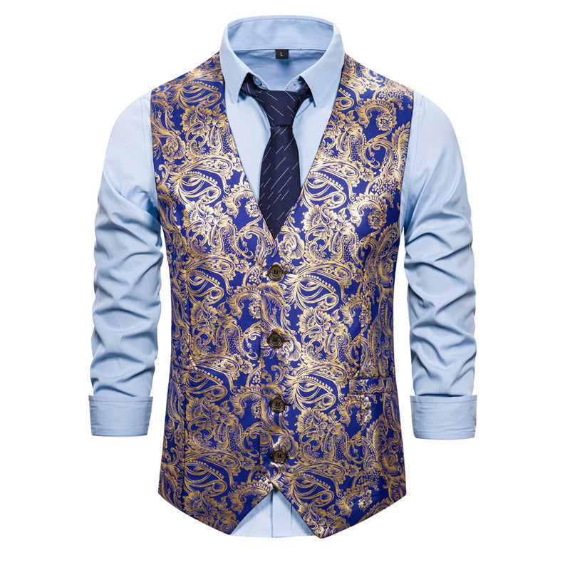 Herren elegant brokad-väst i lyxig design Eva Jonsson-Eva Jonsson