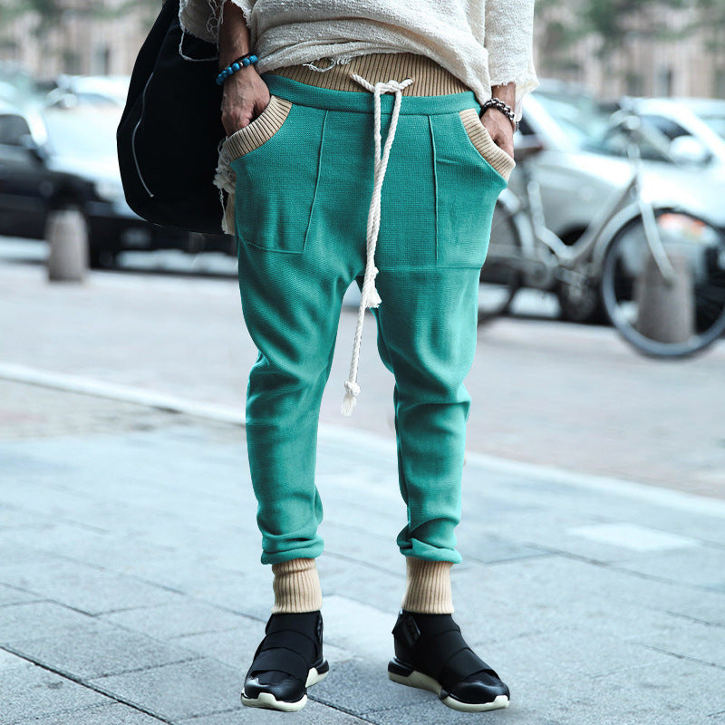 Herren elegant fritids-joggingbyxor med justerbar midja och djupa fickor Mirla-Eva Jonsson
