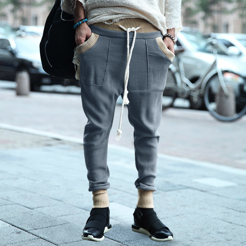 Herren elegant fritids-joggingbyxor med justerbar midja och djupa fickor Mirla-Eva Jonsson