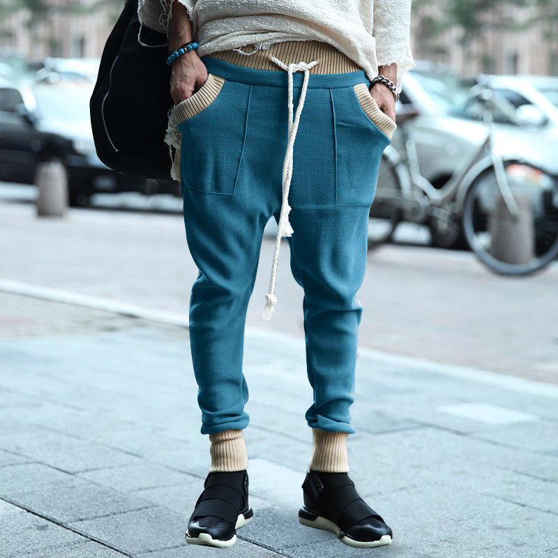 Herren elegant fritids-joggingbyxor med justerbar midja och djupa fickor Mirla-Eva Jonsson