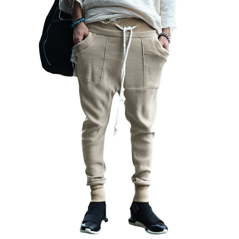 Herren elegant fritids-joggingbyxor med justerbar midja och djupa fickor Mirla-Eva Jonsson