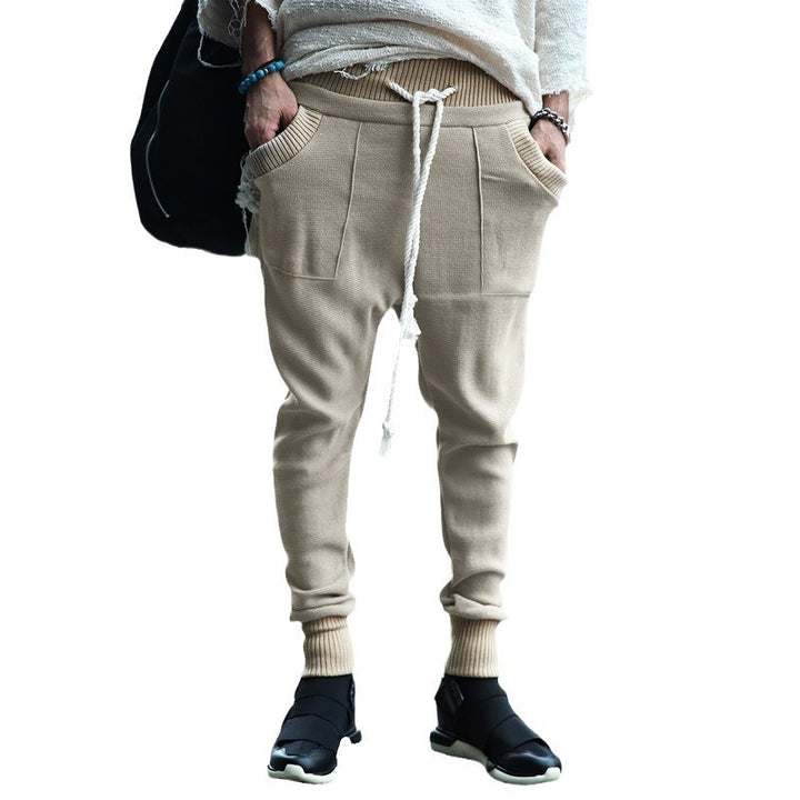 Herren elegant fritids-joggingbyxor med justerbar midja och djupa fickor Mirla-Eva Jonsson