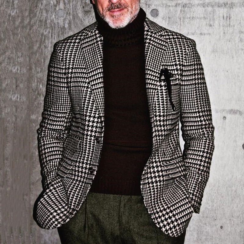 Herren elegant jacka i houndstooth-mönster Eva Jonsson-Eva Jonsson