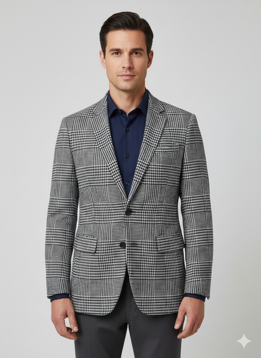 Herren elegant jacka i houndstooth-mönster Eva Jonsson-Eva Jonsson