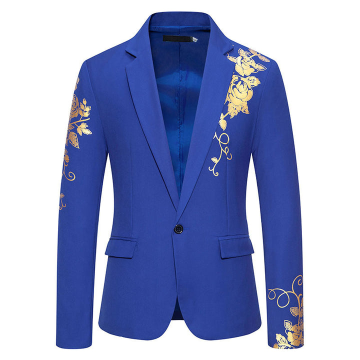 Herren elegant kavaj med blommig broderidesign och fina detaljer Mirla-Eva Jonsson