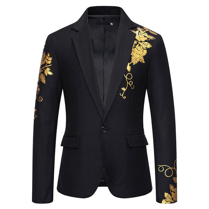 Herren elegant kavaj med blommig broderidesign och fina detaljer Mirla-Eva Jonsson