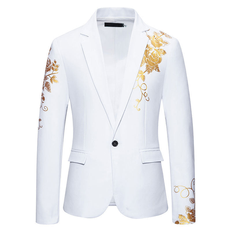 Herren elegant kavaj med blommig broderidesign och fina detaljer Mirla-Eva Jonsson