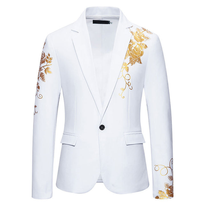 Herren elegant kavaj med blommig broderidesign och fina detaljer Mirla-Eva Jonsson