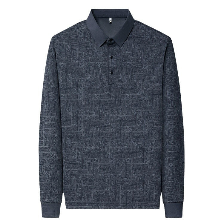 Herren elegant långärmad blus med strukturerad design Eva Jonsson-Eva Jonsson