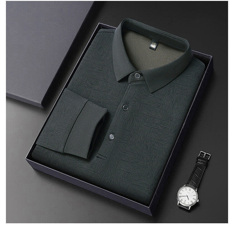 Herren elegant långärmad blus med strukturerad design Eva Jonsson-Eva Jonsson