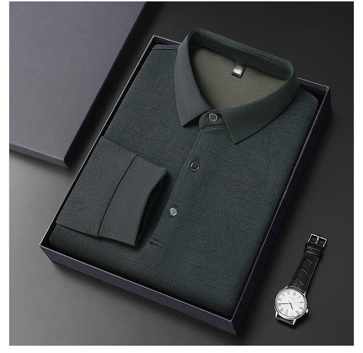 Herren elegant långärmad blus med strukturerad design Eva Jonsson-Eva Jonsson