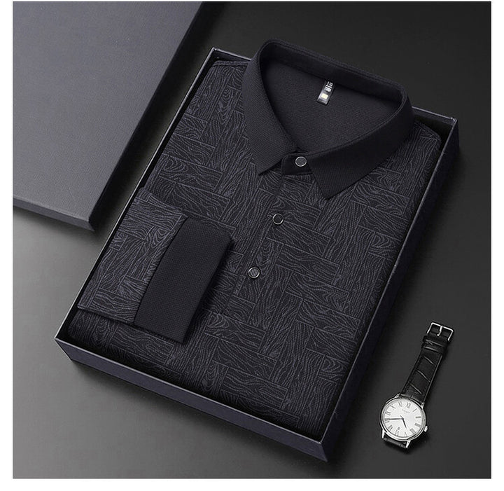 Herren elegant långärmad blus med strukturerad design Eva Jonsson-Eva Jonsson