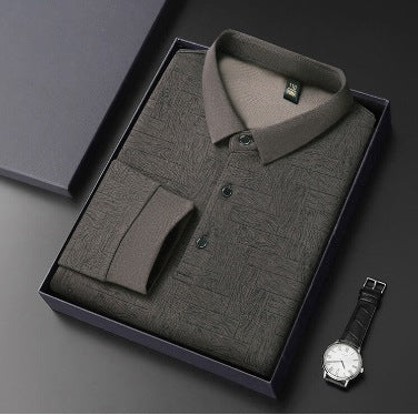 Herren elegant långärmad blus med strukturerad design Eva Jonsson-Eva Jonsson