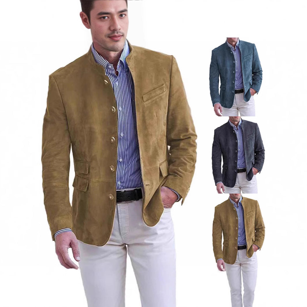 Herren elegant mockaskinnjacka i modern design Mirla-Eva Jonsson