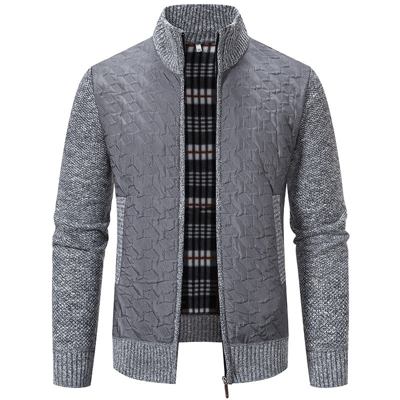 Herren elegant quiltad jacka med hög krage och strukturerad design Eva Jonsson-Eva Jonsson