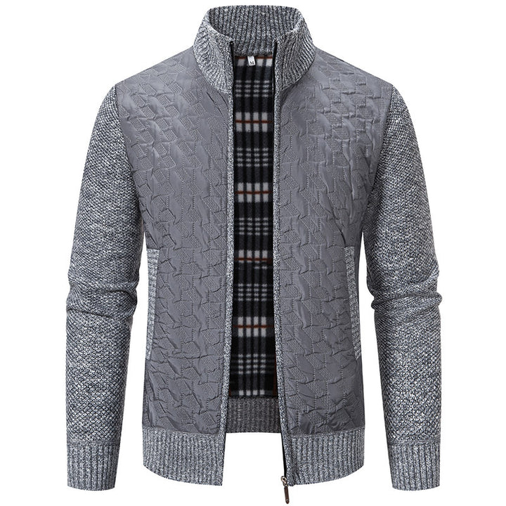 Herren elegant quiltad jacka med hög krage och strukturerad design Eva Jonsson-Eva Jonsson