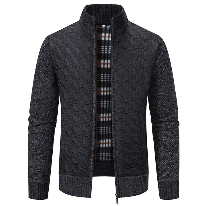 Herren elegant quiltad jacka med hög krage och strukturerad design Eva Jonsson-Eva Jonsson